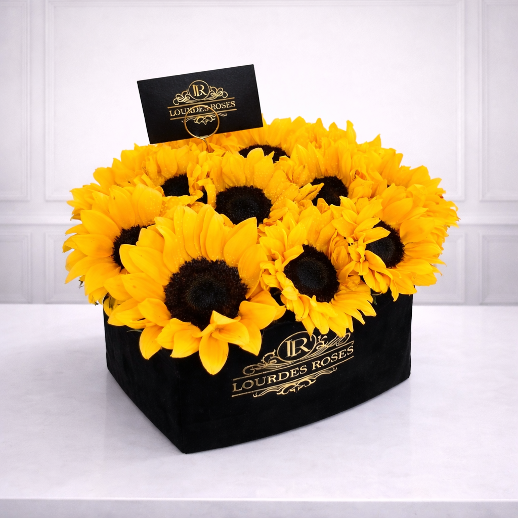 Sunflowers Heart Box
